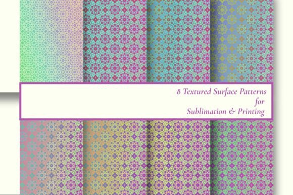 8 Boho Ombre Seamless Texture Tiles