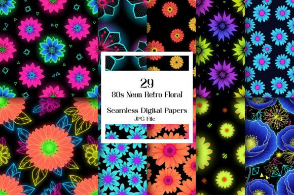 80s Neon Retro Floral: A Bold Revival of Nostalgia and Energy