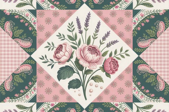 Aisley Pink Floral Patchwork Quilt: A Timeless Addition to Your Creative Workflow