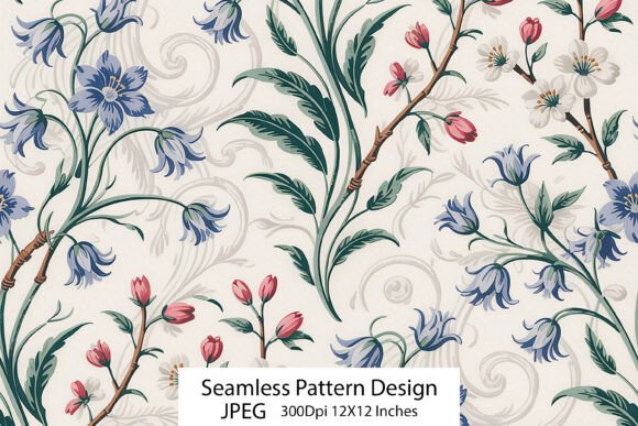 Blue Blossom Branch Toile Pattern: A Timeless Blend of Art and Nature