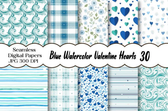 Blue Watercolor Valentine Hearts Papers: A Strategic Blend of Art and Emotion