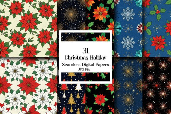 Christmas Holiday Digital Paper