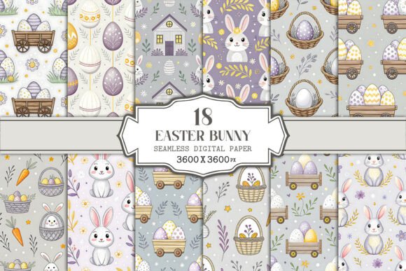 Easter Bunny Seamless Pattern Bundle: A Creative Powerhouse for Modern Designers
