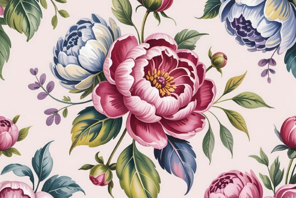 Elegant Peony Bloom Floral Print