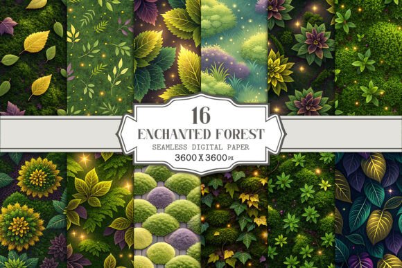 Enchanted Forest Seamless Pattern Bundle