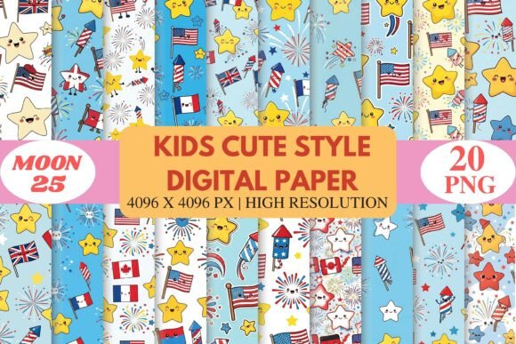 Kids Cute Style Digital Paper: A Playful Addition to Your Creative Workflow
