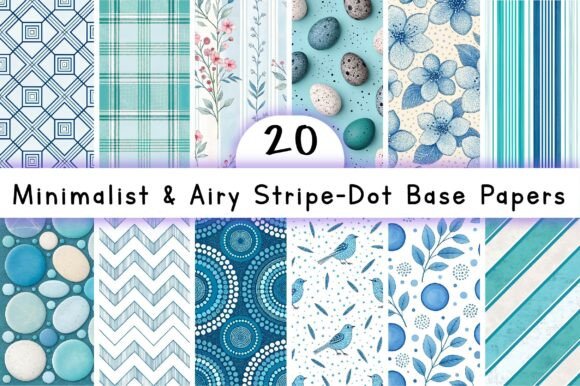 Minimalist Airy Stripe-Dot Base Papers