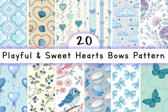 Playful Sweet Hearts Bows Pattern: A Versatile Design for Modern Creatives