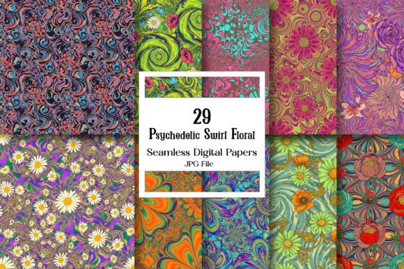 Psychedelic Swirl Floral: A Burst of Color and Creativity