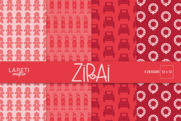 Red Christmas Digital Paper Pack