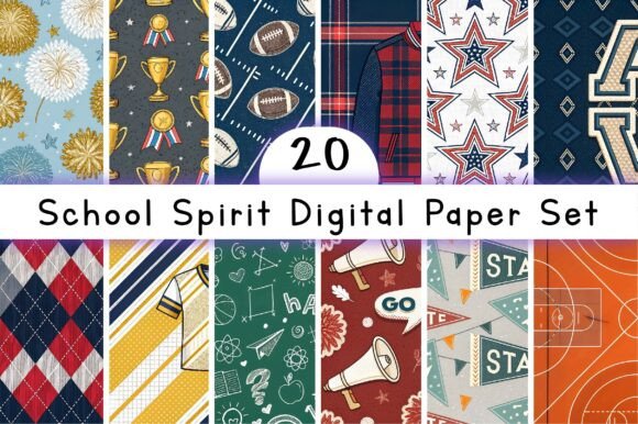 School Spirit Digital Paper Set: A Versatile Resource for Creative Projects