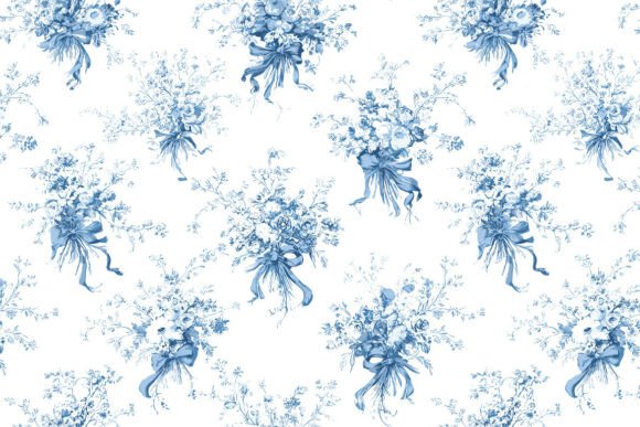 Seamless Pattern 3 Blue Toile De Jouy Fl: A Strategic Design Asset for Timeless Elegance