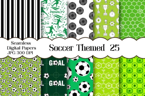 Soccer Themed Digital Papers