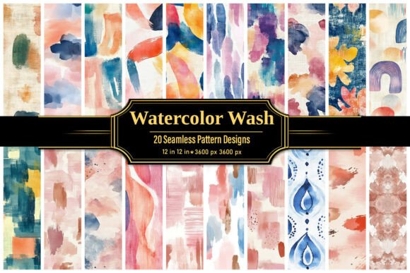 Soft Pastel Watercolor Abstract Papers