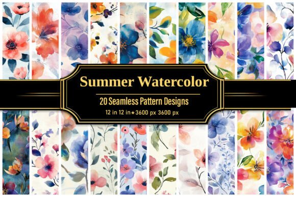 Soft Watercolor Flowers Backgrounds