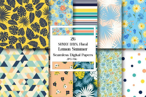 SUNNY DAYS, Floral Lemon Summer Papers