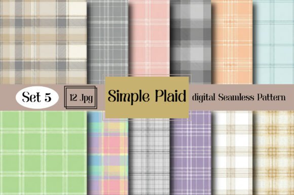 Upgrade Your Designs with the Simple Plaid Seamless Pattern Bundle