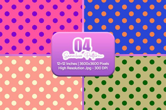 Vivid High-Contrast Polka Dot Seamless